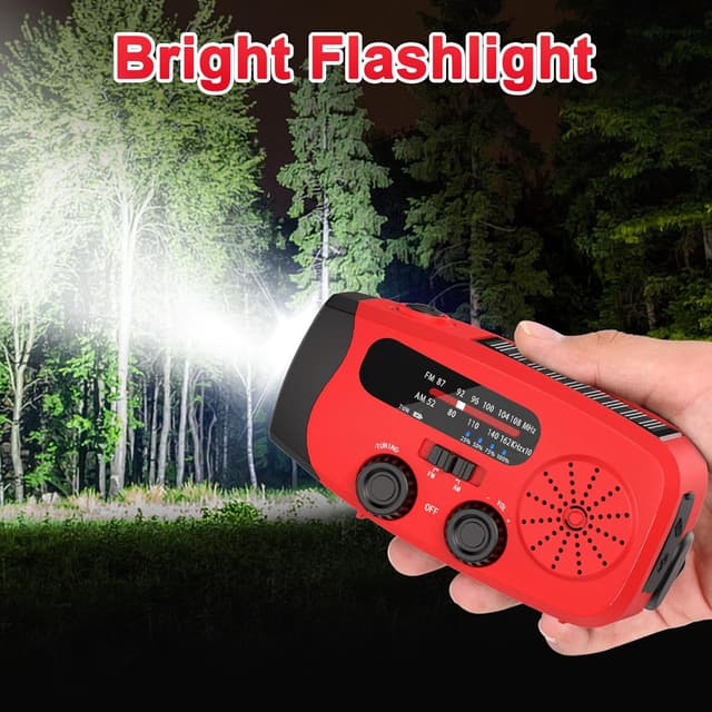 Detalle 2 de Rychi Wind Up Solar Radio, 7400mWh power bank