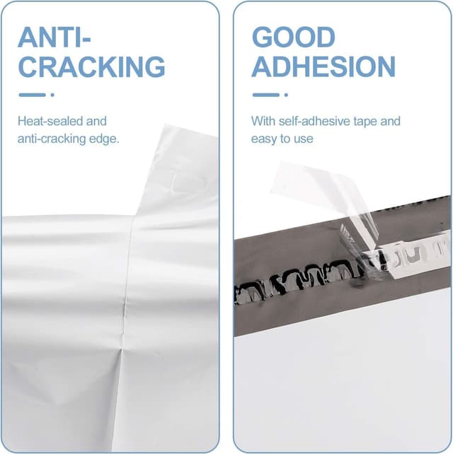 Detalle de Switory 500 Pack Waterproof Poly Mailers, White 14.5 x 19 Inch Postage Bags