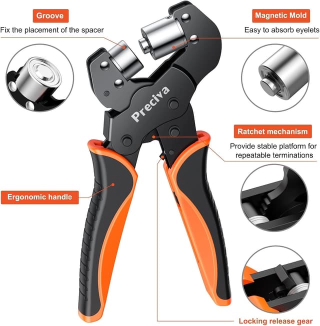 Thumbnail 5 de Preciva Ösenzange Set mit austauschbaren Köpfen