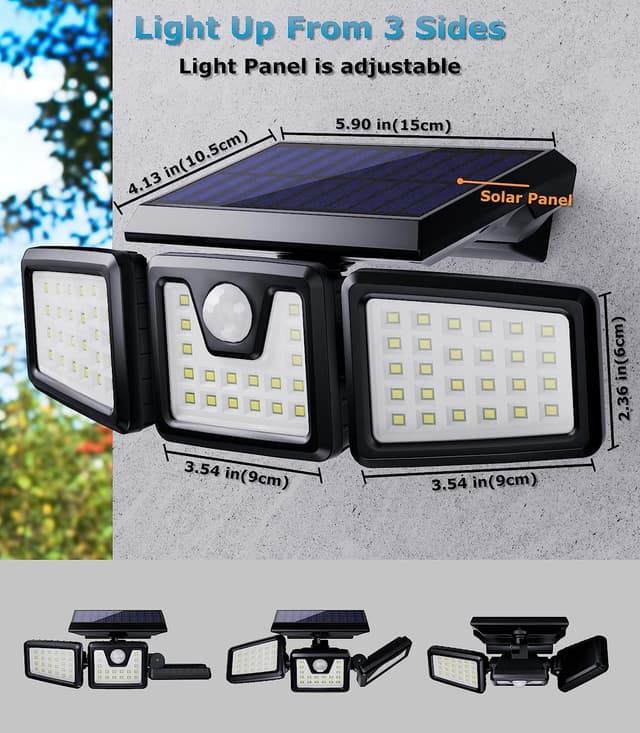 Thumbnail 6 de KIBTOY Solar Sensor Outdoor Light