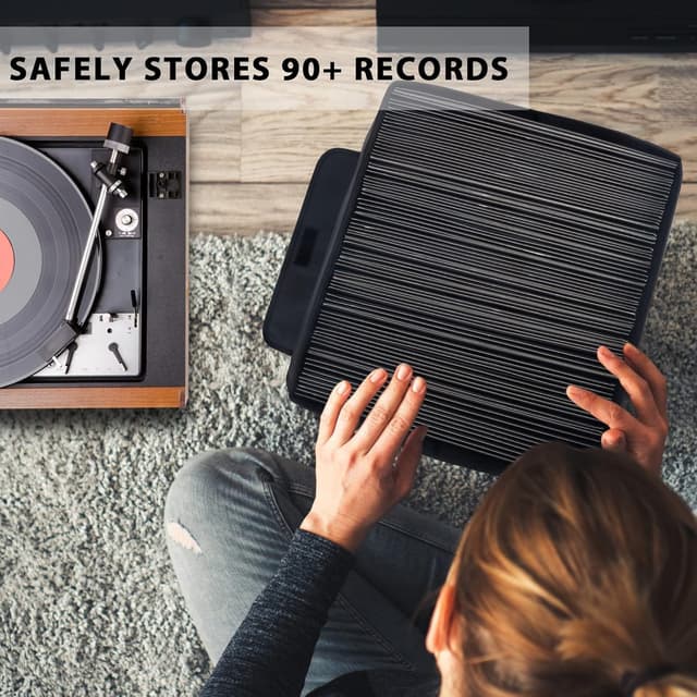 Detalle 2 de UENTIP 12-inch Vinyl Record Storage Box