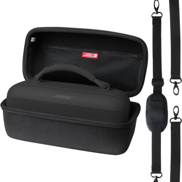 Detalle de Hermitshell hard travel case for Bose SoundLink Max portable speaker (for travel storage, black)