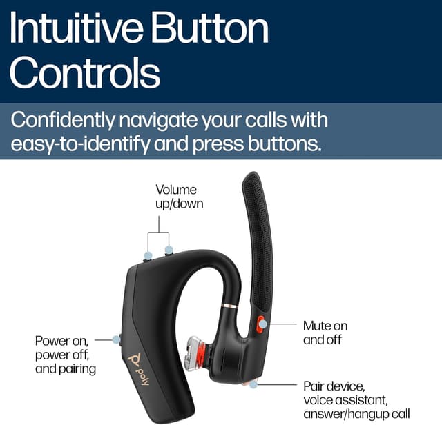 Thumbnail 5 de Poly Voyager Legend 50 UC Bluetooth headset with 4 mics