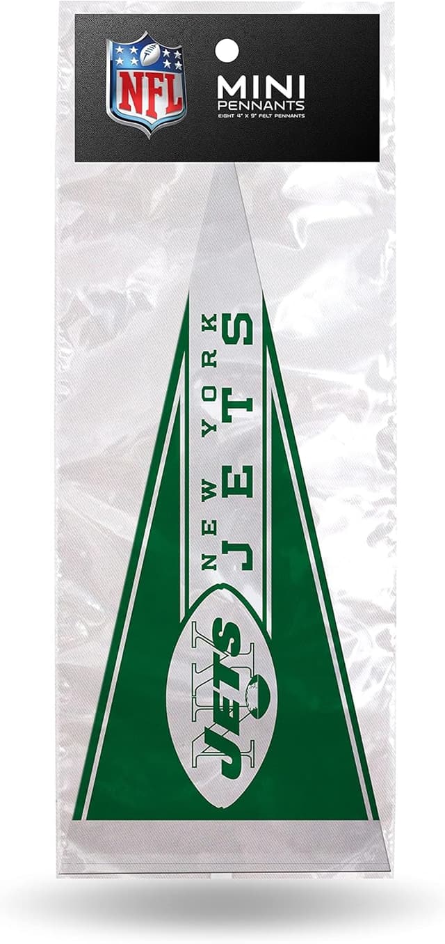 Detalle de Rico Industries NFL Football Retro Felt Mini Pennant Team Set (8 Pieces, 4" x 9")