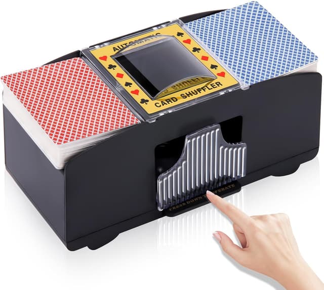Detalle de Unniweei Automatic Card Shuffler (Battery-Operated Electric Shuffler) for Poker, UNO, Phase 10, Blackjack