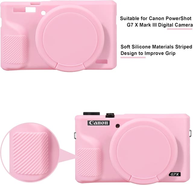 Thumbnail 1 de Canboc Fall für Canon PowerShot G7X Mark III Silikonhülle rosa
