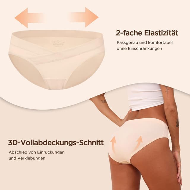 Detalle 2 de Briyat mutande gravidanza in cotone, 6 pezzi