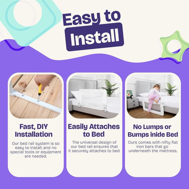 Thumbnail 6 de ComfyBumpy 1-Pack Bed Rail 35.5" for Toddlers