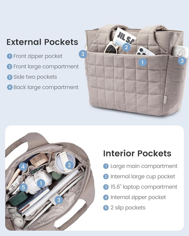 Detalle 2 de LOVEVOOK Shopper Tasche 15,6 Zoll Laptopfach