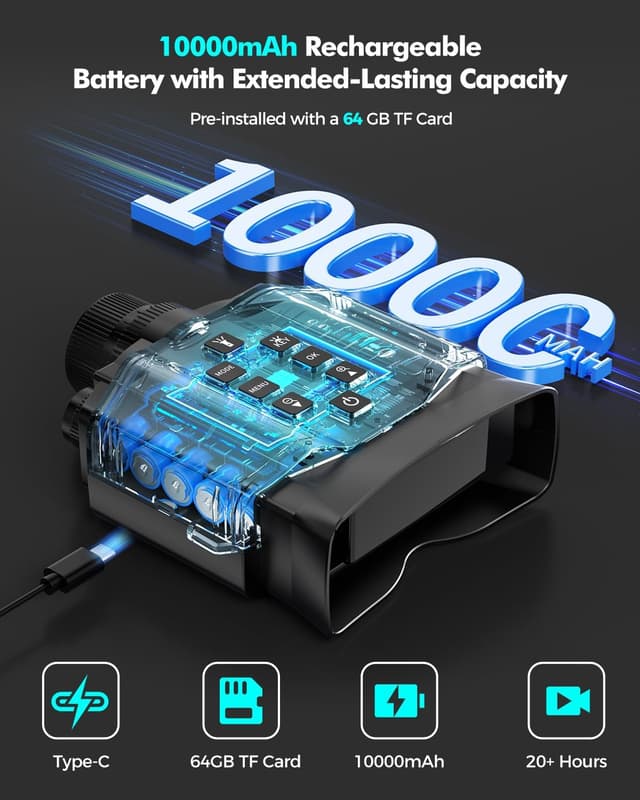 Thumbnail 4 de HEXEUM Night Vision Goggles 10000mAh