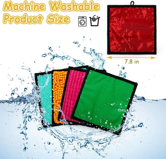 Detalle de Inbeby 16 Set Sensory Mini Mats – Assorted Textured Floor Tiles for Sensory Play