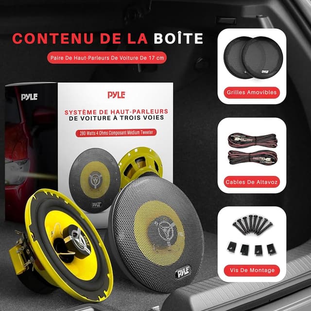 Thumbnail 6 de Pyle 3 Voies 16,5 cm coaxial 280W