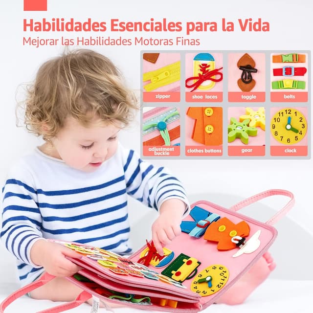 Detalle de hahaland Busy Board Juguetes Montessori para Niños