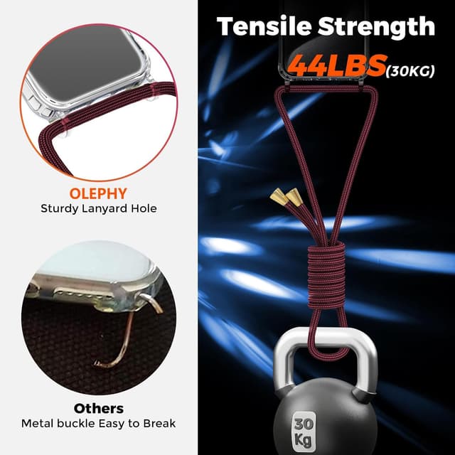 Detalle 2 de OLEPHY iPhone 17 Handykette 6,3 Zoll Hülle