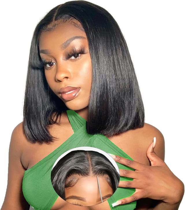 Detalle de Perruque bob lace glueless 12 pouces