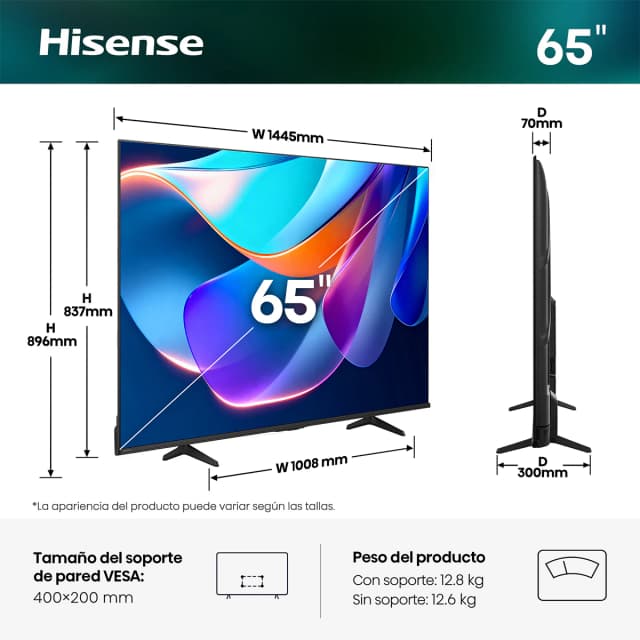 Detalle 2 de Hisense 65A6S 4K Smart TV LED 65