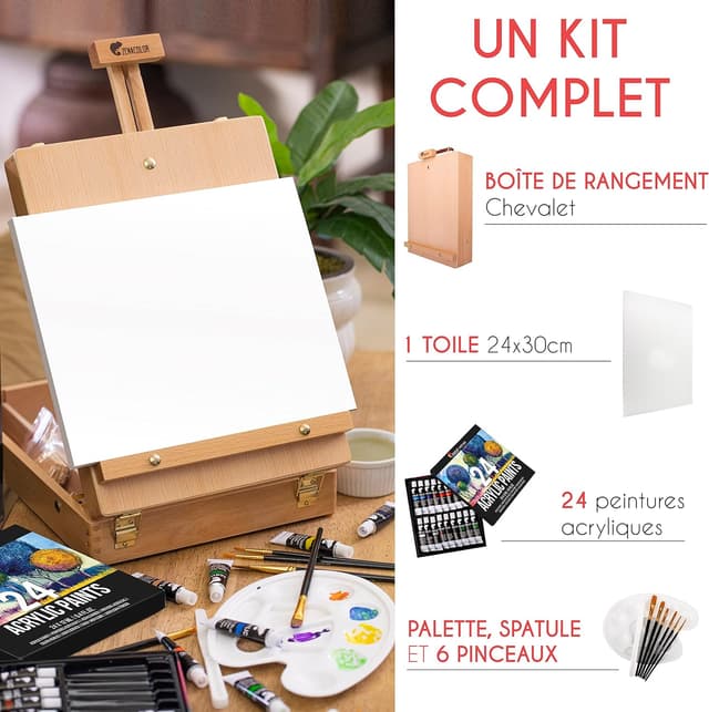 Thumbnail 1 de Chevalet Peinture 34 pièces 🎨