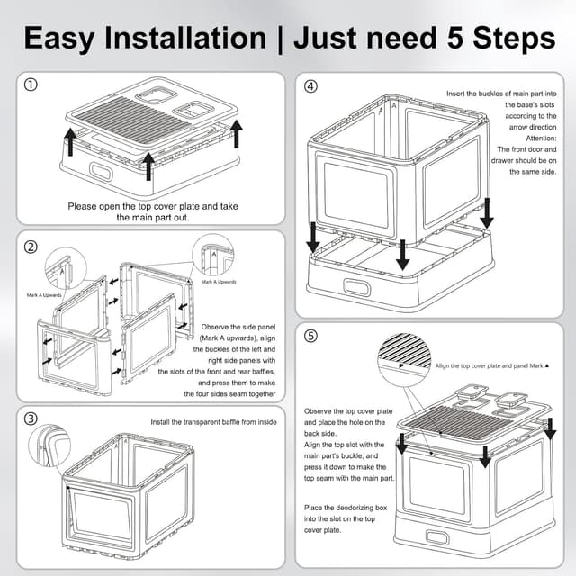 Thumbnail 6 de Marchul Enclosed Stainless Steel Cat Litter Box 🐱