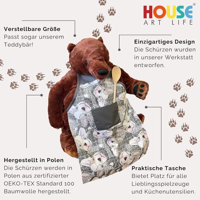 Thumbnail 4 de HOUSE ART LIFE Kinderschürze 50 x 67 cm für 5–10 Jahre