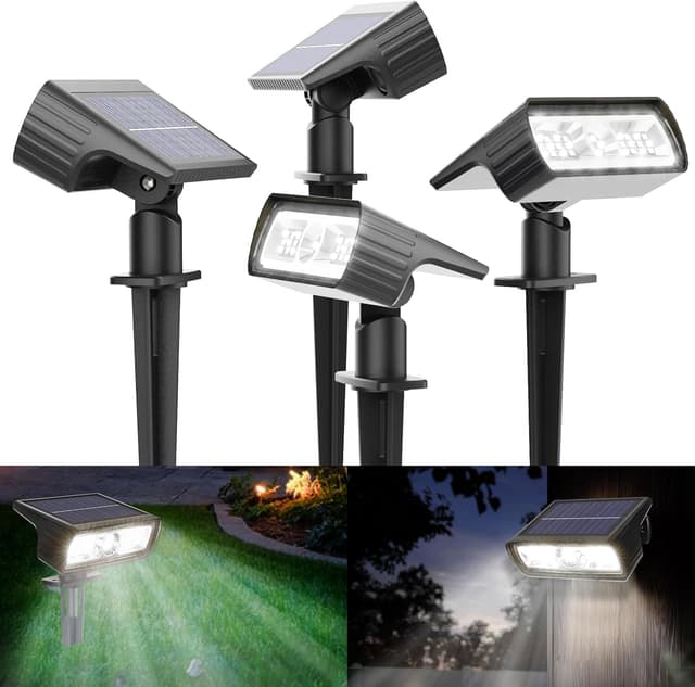 Detalle de Moxled Solar Lights Outdoor Garden (4-pack) 6500K cool white IP65 solar spotlights
