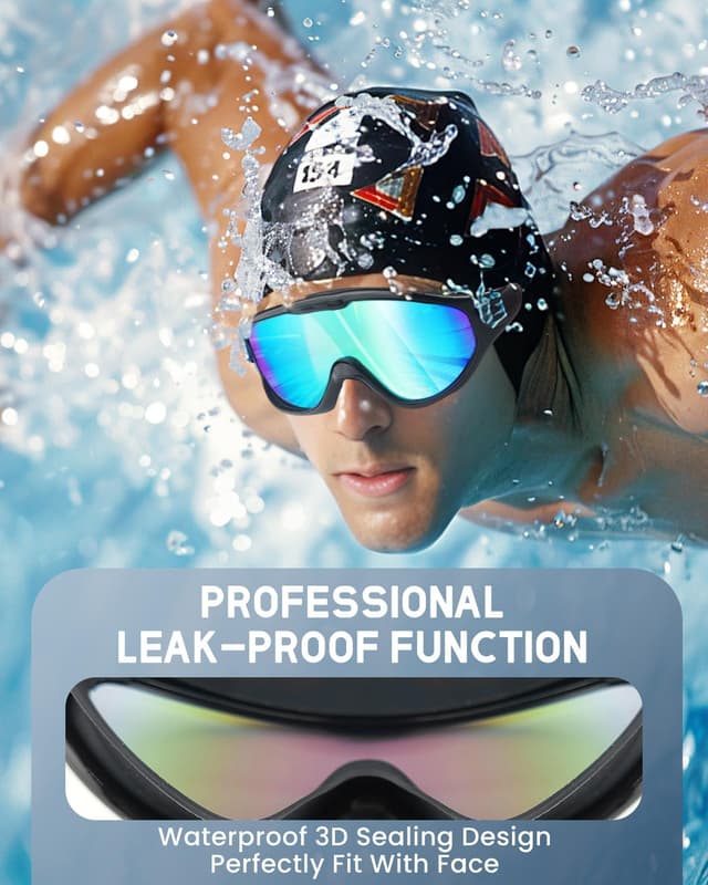 Thumbnail 6 de Lorrtta Wide Vision Swimming Goggles (2 Pack) – Anti-fog, UV protection, wide view fit