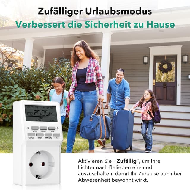 Thumbnail 2 de HBN Wochenzeitschaltuhr 20 Schaltprogramme bis 3680 W