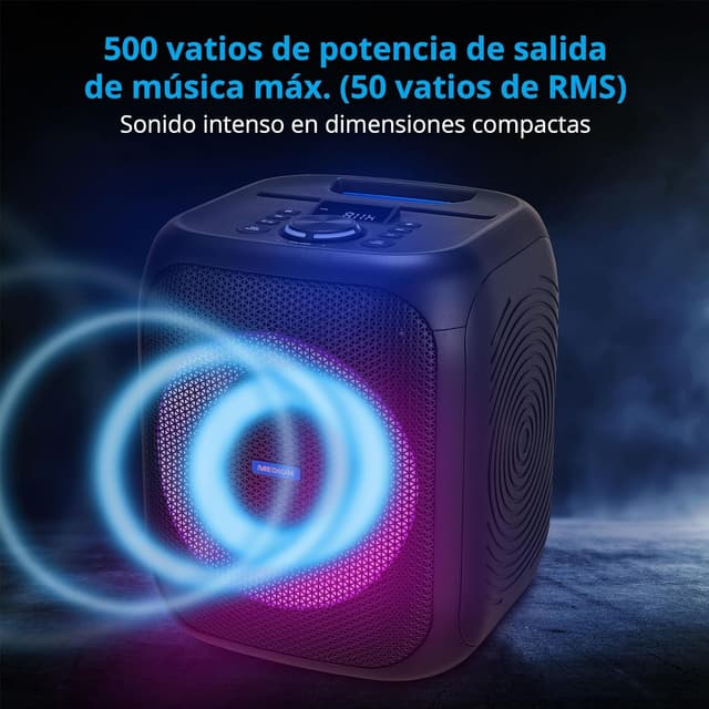 Detalle de MEDION S61991 Bluetooth Speaker con Luz, USB y Micrófono 🎉