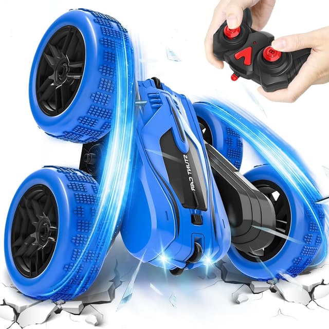 Detalle de Terra Wheel RC voiture télécommandée enfant 4WD 360° avec LED (2,4 GHz)