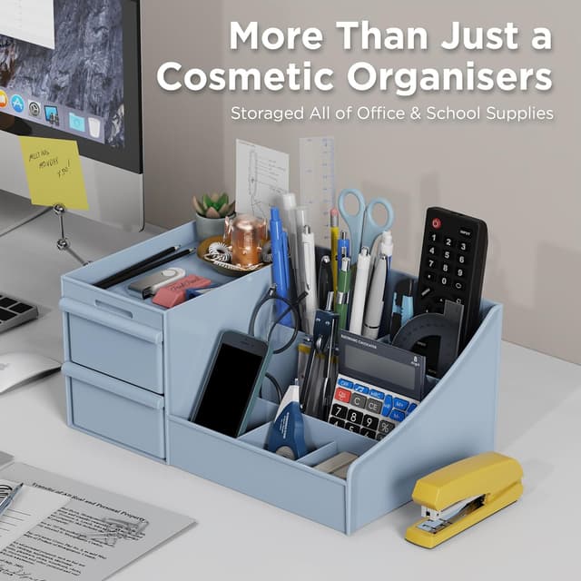 Detalle de DancesCat organizer per trucco con cassetti e 7 scomparti per vanità, bagno e toeletta