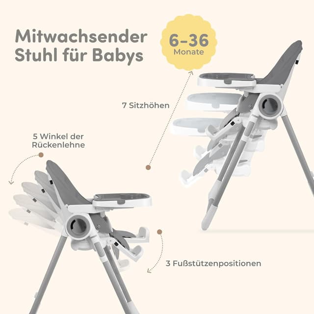 Detalle 2 de Sweety Fox Hochstuhl 15 kg mit Liegefunktion