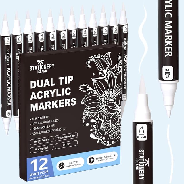 Imagen de Stationery Island Acrylic Paint Pens 12 pack en OfertitasTOP