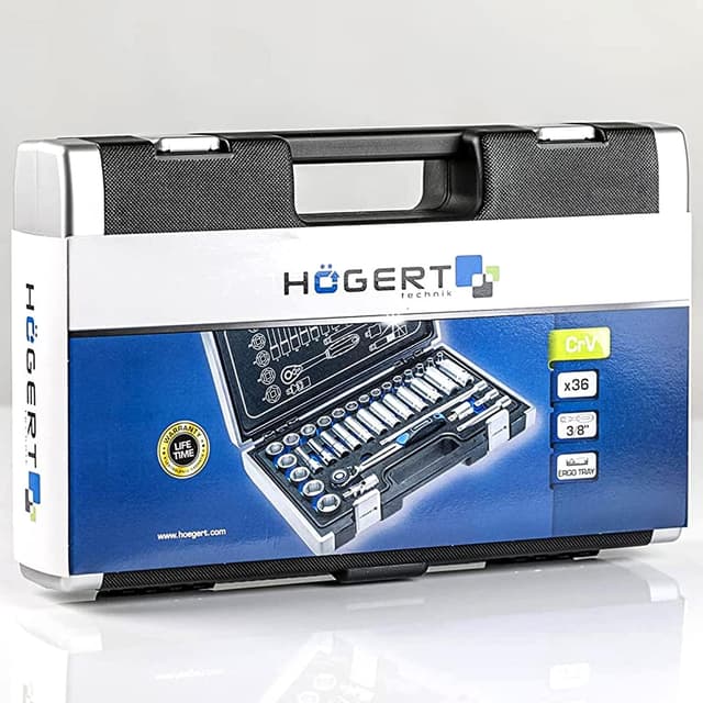 Thumbnail 6 de Högert HT1R465 Set attrezzi 3/8" 36 pezzi