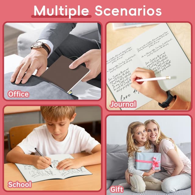 Detalle de ReePlan 12 Pack A5 Blank Notebooks – 80 gsm Thick Paper, Unlined Journals (Colourful Multipack)