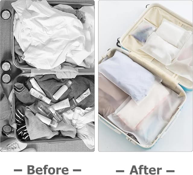 Detalle 2 de Carehabi 25 sacchetti da viaggio con zip 5 taglie