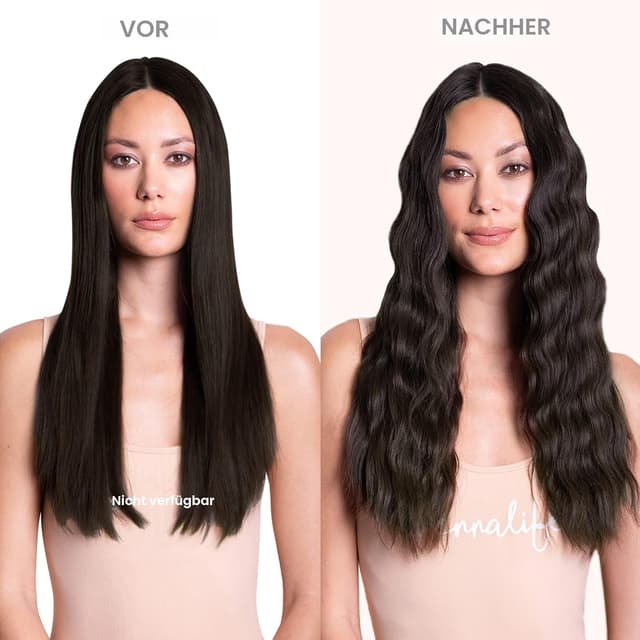 Detalle de Wennalife Clip-in Echthaar Extensions dunkelbraun (7 Clips) – 40 cm