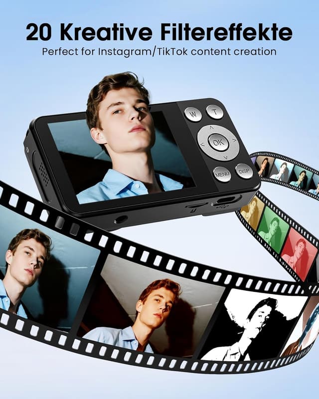 Detalle de VitalicER Digitalkamera 64MP 4K mit Doppelobjektiv