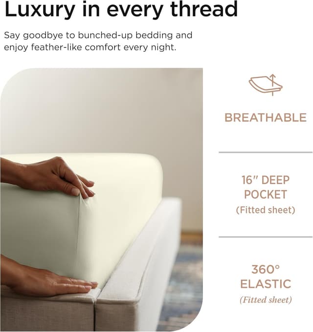 Detalle de Threadmill Luxury 800 King cotton sheet set