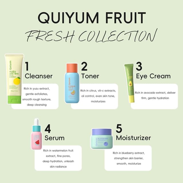 Thumbnail 1 de QUIYUM Fruit Skincare Set for Teens
