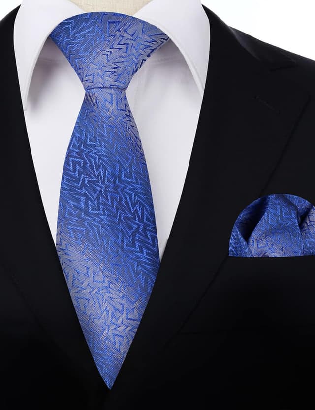 Detalle 1 de Alizeal Mens solid tie set 8x150 cm