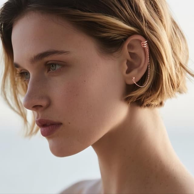 Detalle 2 de SLUYNZ 925 Puño Cadena pendientes