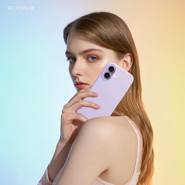 Thumbnail 6 de ACRONIX Compatible iPhone 17 Case 6.3" Slim Liquid Silicone Cover (Purple)