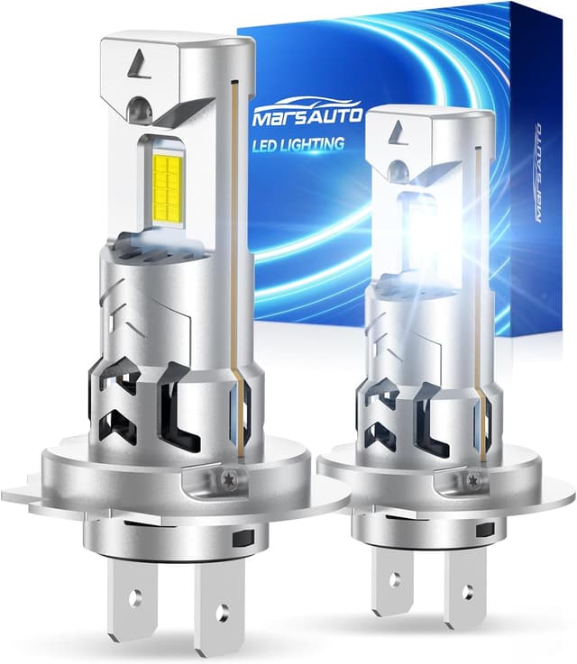 Detalle de Marsauto H7 LED Headlight Bulbs (High/Low Beam & Fog) — High-Performance Replacement Set (Contains 2 Bulbs)