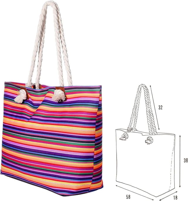 Detalle 2 de Grande borsa spiaggia idrorepellente 58x38