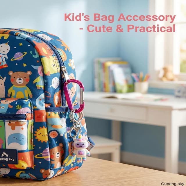 Thumbnail 6 de 12PCS Aluminum Carabiner Keychain Clip Set (3") — Nonlocking Spring Snap D-Ring Hooks for Keys, Camping & Travel