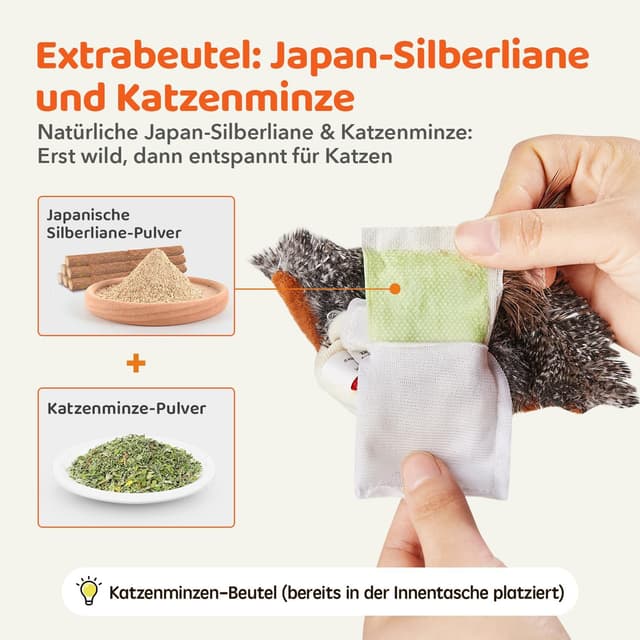 Thumbnail 6 de Potaroma Flatternder Spatz 10,2 cm 🐱