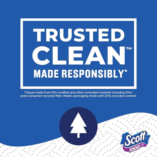 Detalle de Scott 1000 1-Ply Trusted Clean, 32 Rolls