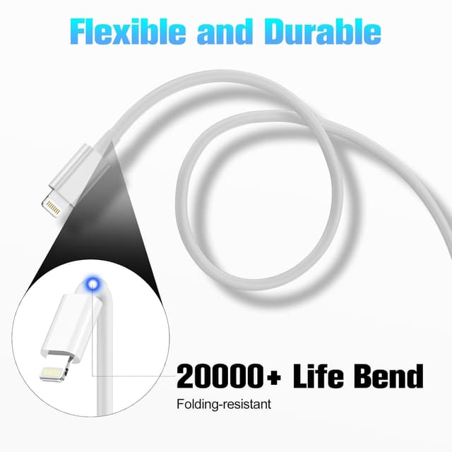 Detalle 2 de USB-C to Lightning Cable 1m (2 Pack) – MFi Certified Fast Charge & Sync for iPhone & iPad