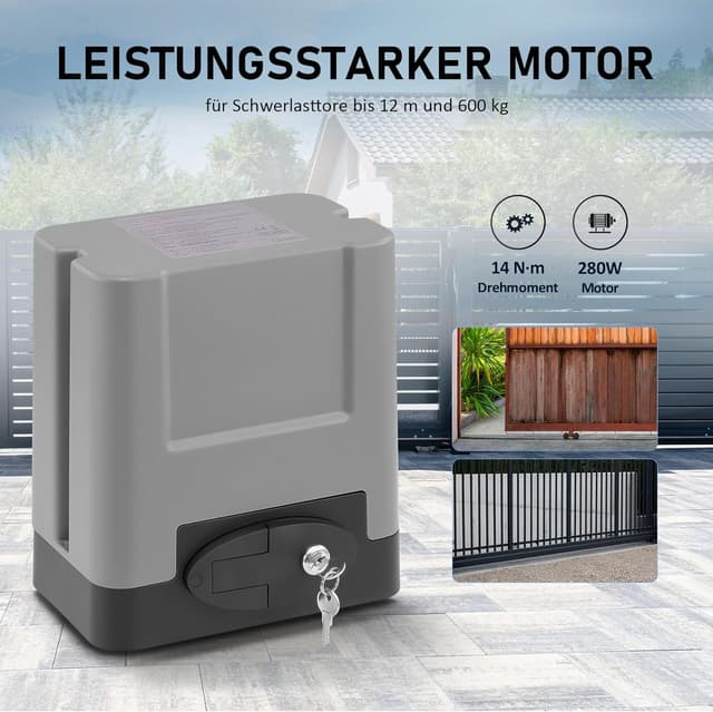 Detalle 2 de CO-Z Elektrischer Schiebetorantrieb mit Fernbedienungen, bis 600 kg – für Schiebetore bis 12 m