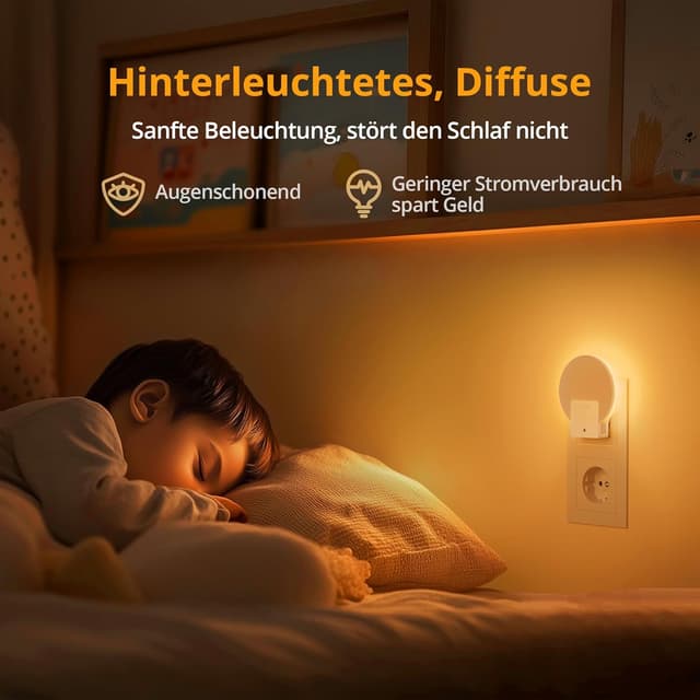 Thumbnail 3 de Lyridz Nachtlicht Steckdose Bernstein 2er-Set