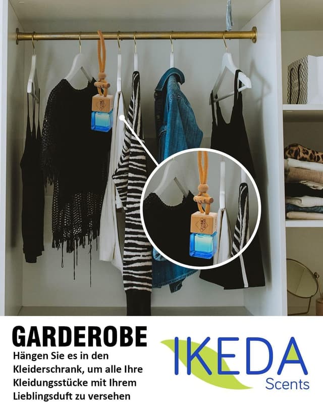 Detalle de Auto Duft Lufterfrischer (Duftbaum) für den Rückspiegel – Aufhänger gegen Gerüche, bis zu 45 Tage Duft